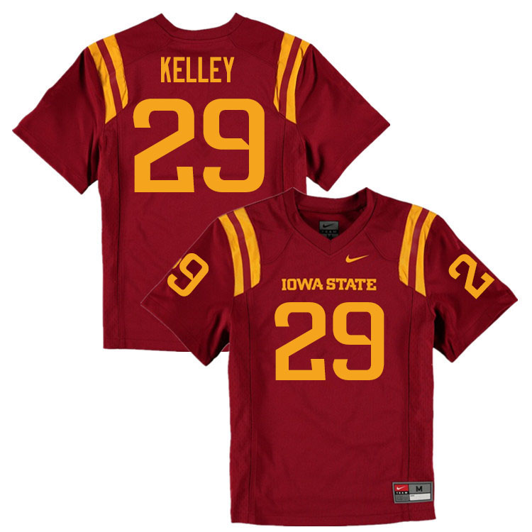 Men #29 Vonzell Kelley Iowa State Cyclones College Football Jerseys Sale-Cardinal